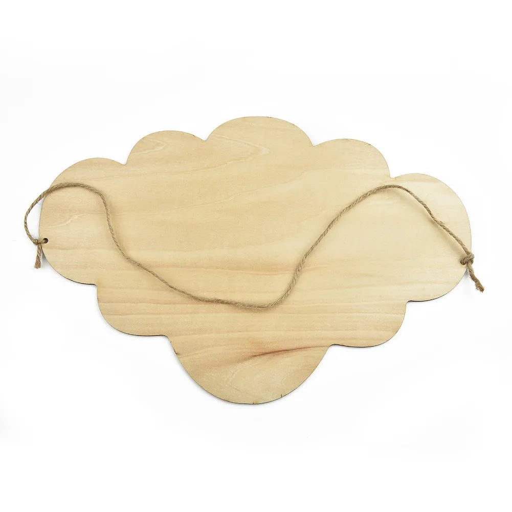 Miroir en forme de nuage 33x23cm, cadre en bois, miroir de maquillage en acrylique, autocollant nordique en bois, décoration mignonne pour la maison