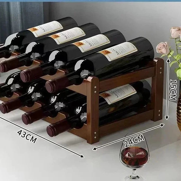 Elly-Étagère à vin design en bois – Rangement bouteilles élégant