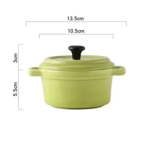 Florence-Mini cocotte en céramique avec couvercle – Élégance et cuisson individuelle