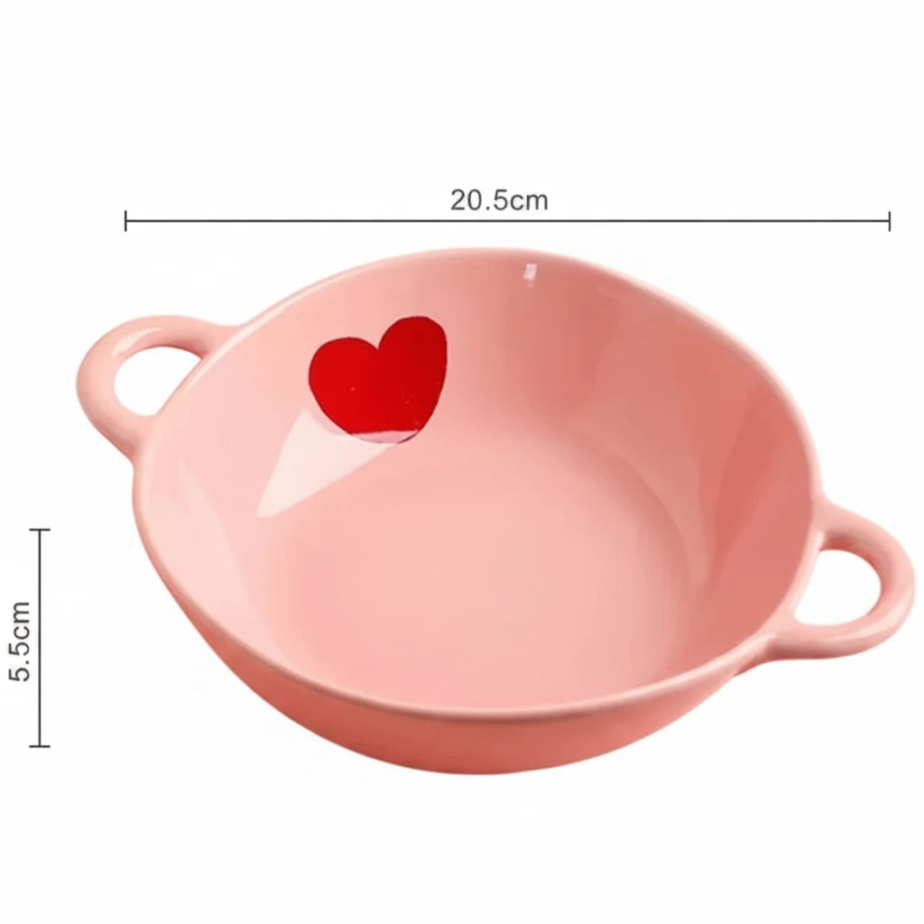 Love-Vaisselle cœur rose en céramique – assortiment de table