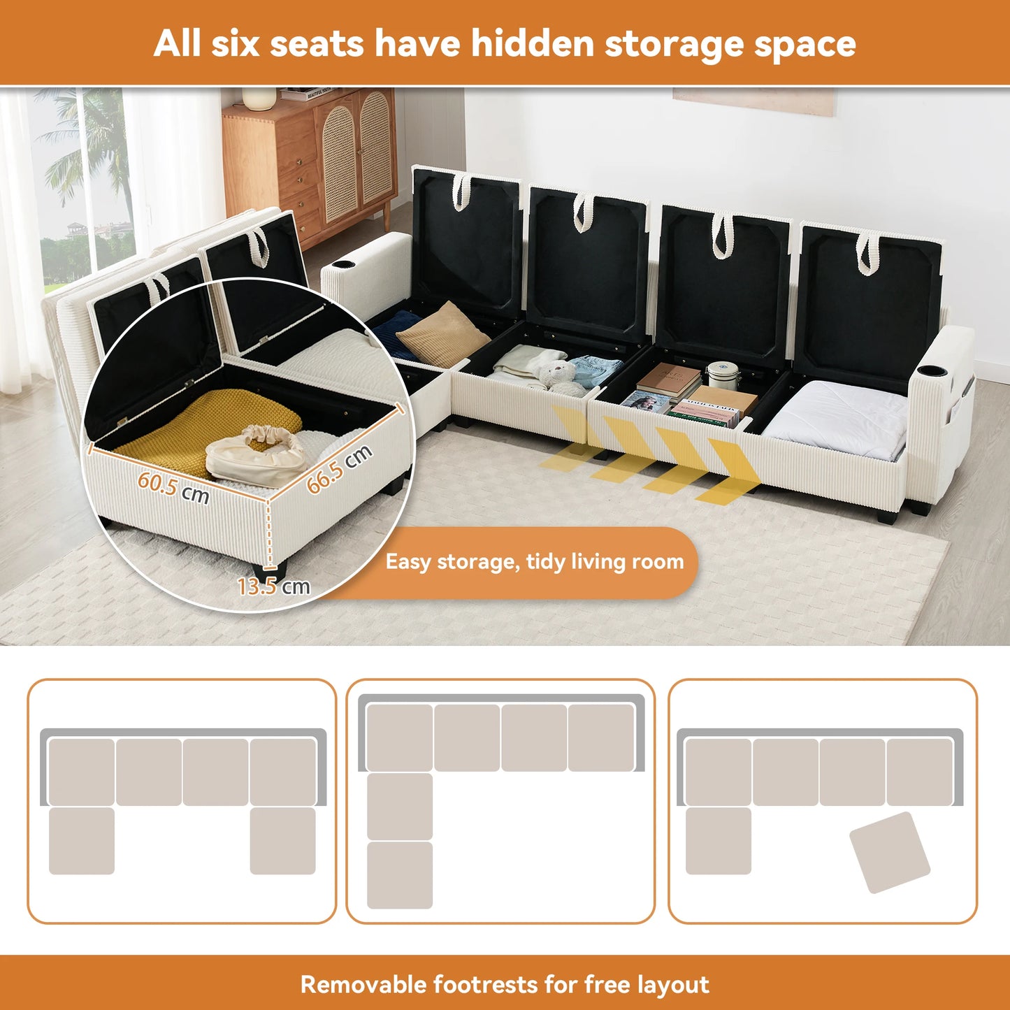 Illa-Canapé design en tissu côtelé – Style moderne et confortable
