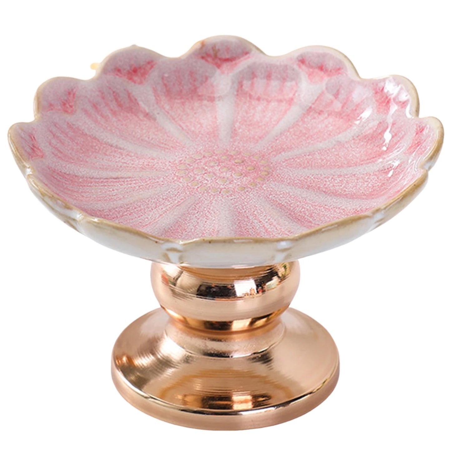 Fleur-Présentoir à dessert sur pied – coupelle élégante design floral