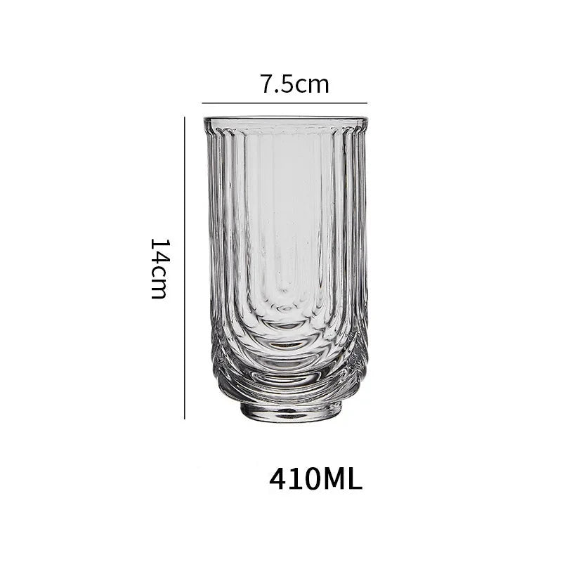 Rainbow-Verre strié transparent – 2 tailles disponibles