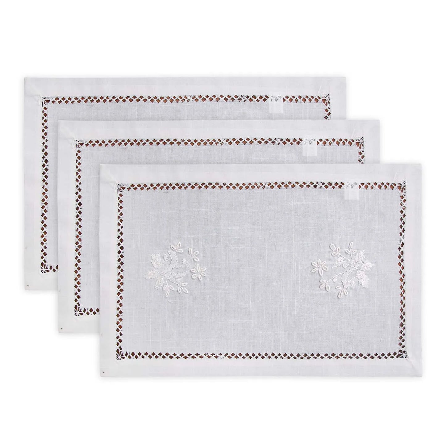 Héléna-Nappe brodée effet coton – Style vintage élégant