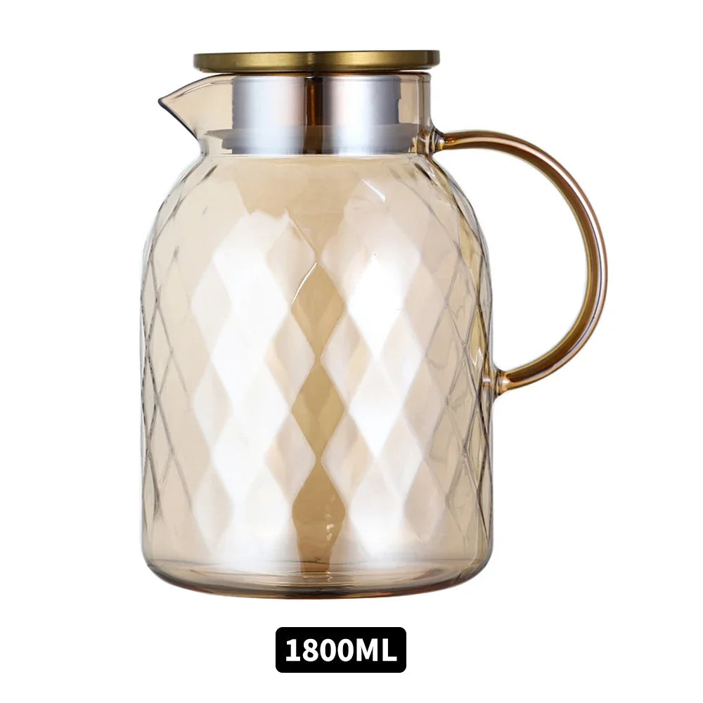 Ombré-Théière et tasse en verre ambré texturé