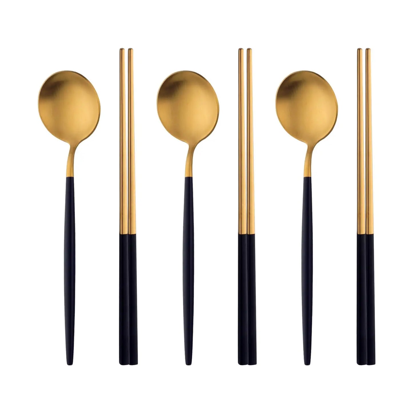 AIy-Set de couverts japonais en acier inoxydable – design élégant