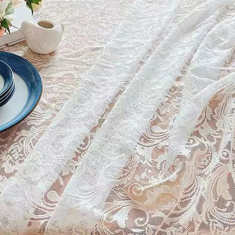 Paui-Nappe de table rectangulaire effet dentelle – Élégance classique et raffinée