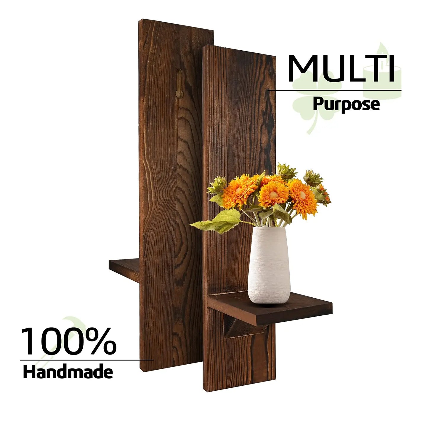 Amazone-Applique murale bougeoir en bois – décoration murale chaleureuse