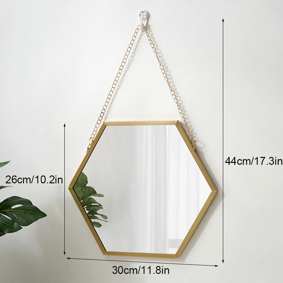 Octavia-Miroirs Hexagonaux Dorés Design
