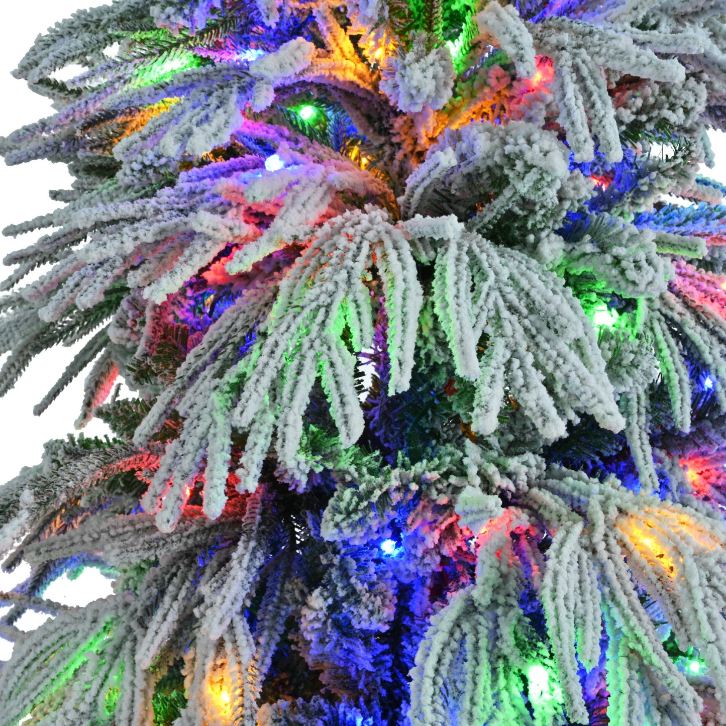 Sapin de Noël Artificiel 230 cm Éclairé – Effet Neige et Lumières LED