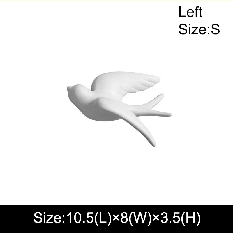 Libra-Sculpture murale oiseaux en céramique – décoration murale design minimaliste