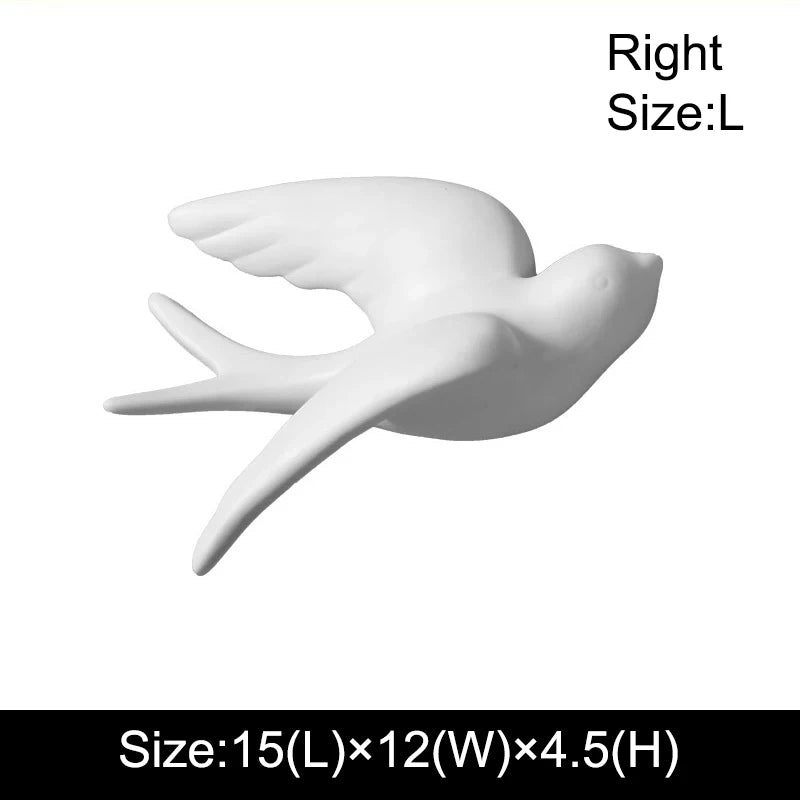 Libra-Sculpture murale oiseaux en céramique – décoration murale design minimaliste