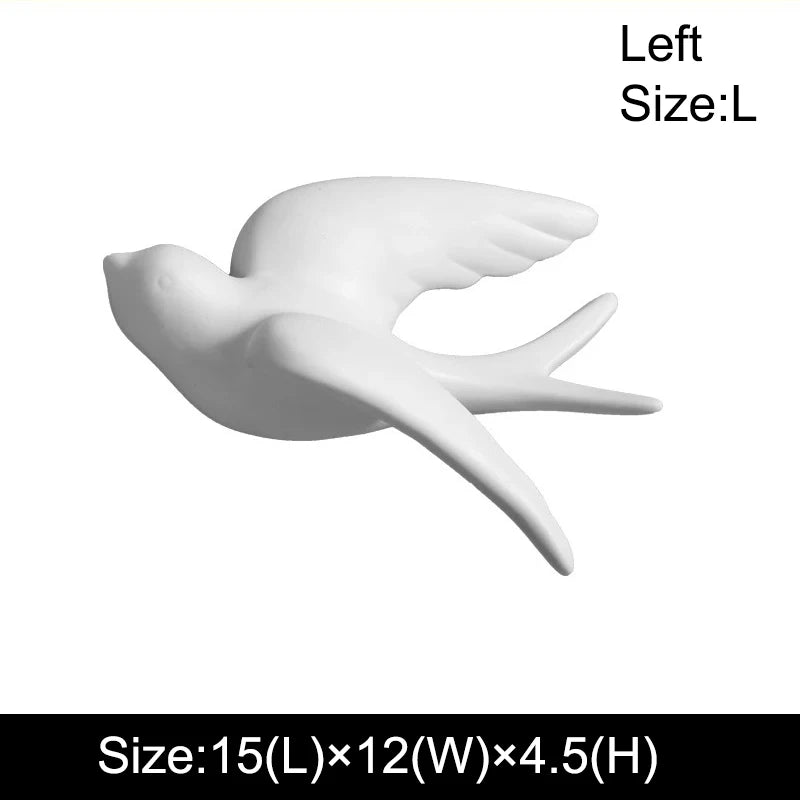 Libra-Sculpture murale oiseaux en céramique – décoration murale design minimaliste