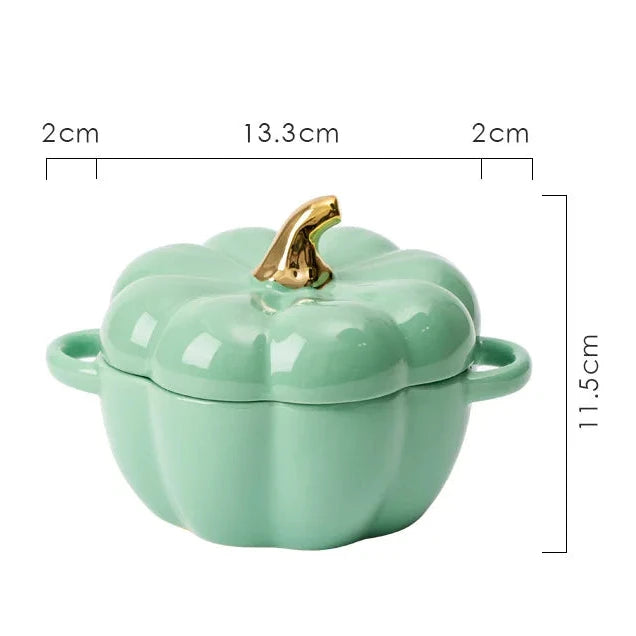 Bol citrouille en céramique avec couvercle – Décoration & art de la table