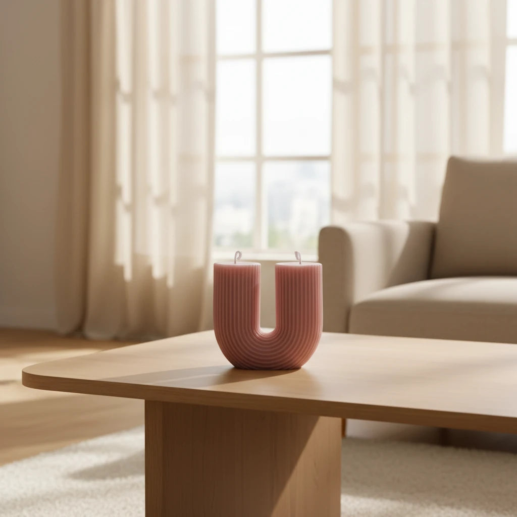 Rainbow-Bougie design sculpturale – décoration élégante et chaleureuse