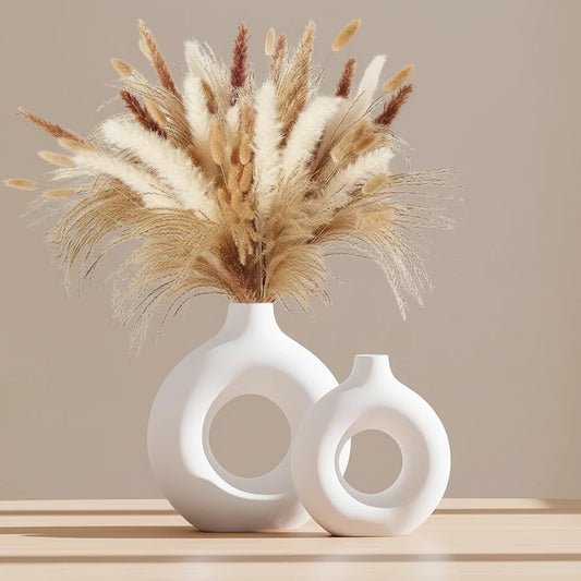 fredo-Vase décoratif nordique blanc