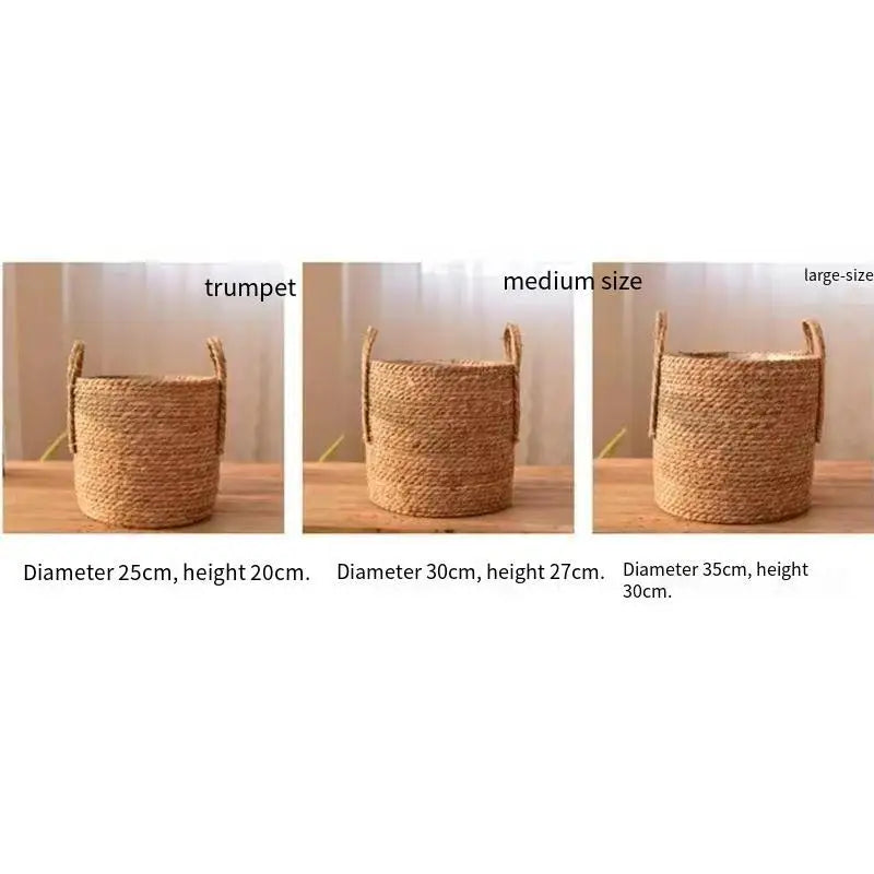 Maré-Panier de rangement en fibres naturelles – Style bohème élégant
