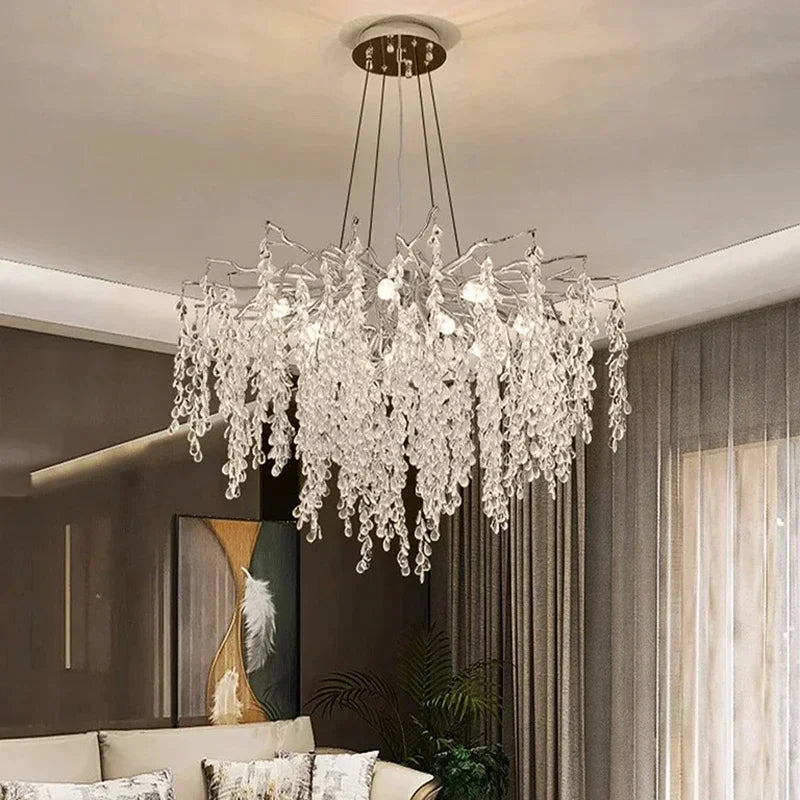 Dubaï-Suspension cristal moderne dorée – lustre design salon