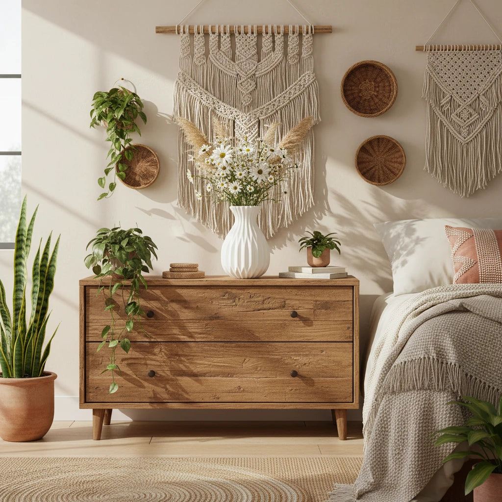 Maro-Vase décoratif nordique texturé – Design élégant et moderne
