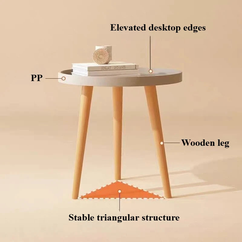 Noé-Table d’appoint ronde style nordique – Élégance minimaliste