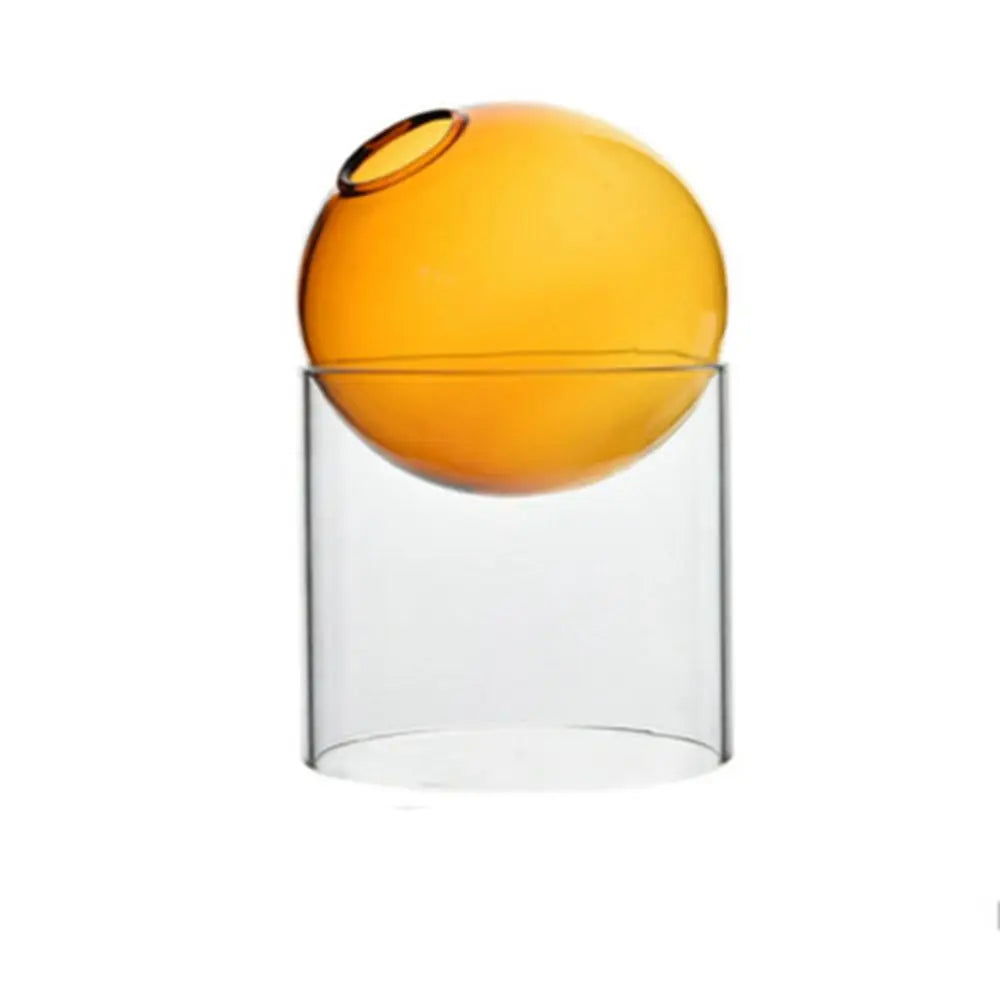 Vase Soliflore Boule en Verre Coloré