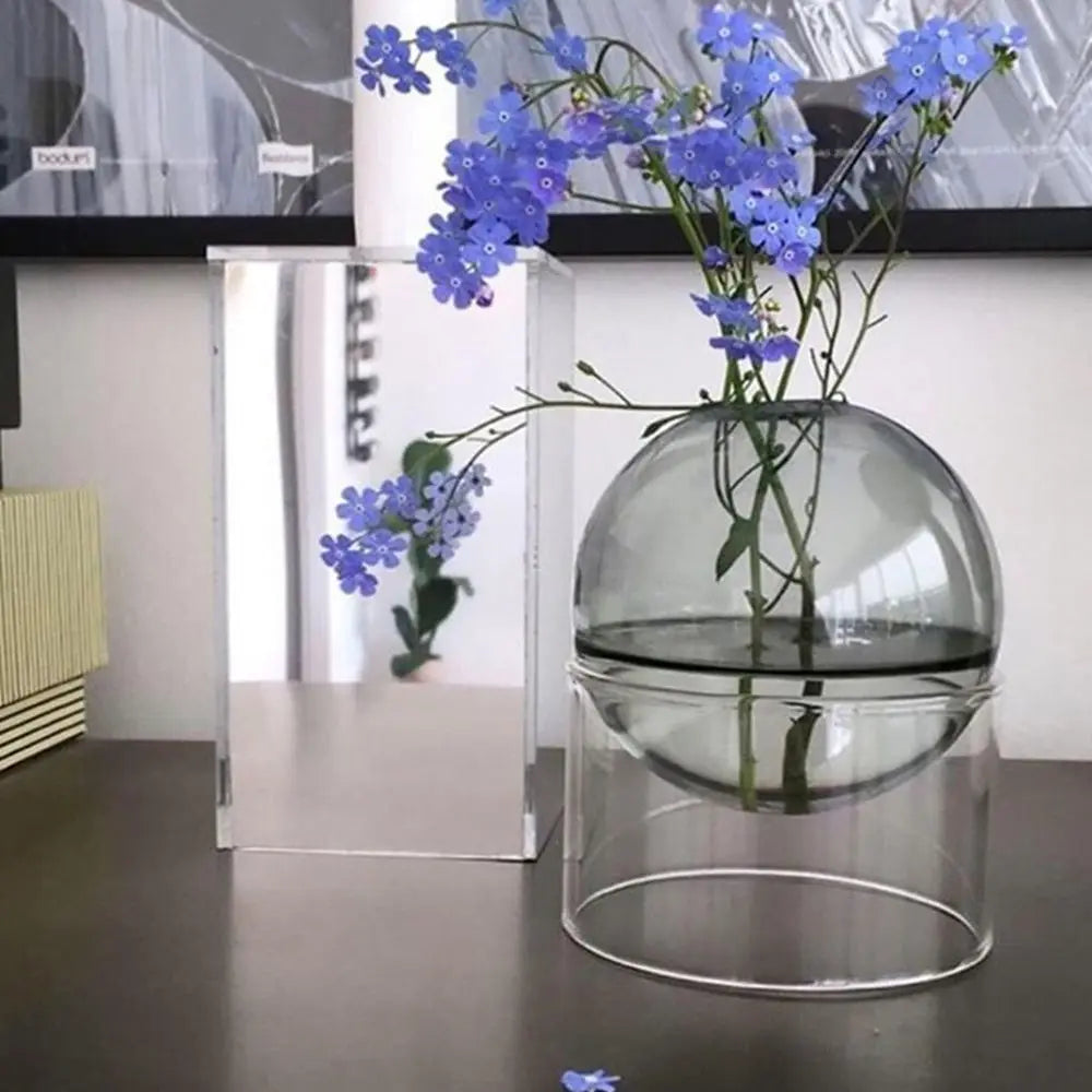 Vase Soliflore Boule en Verre Coloré