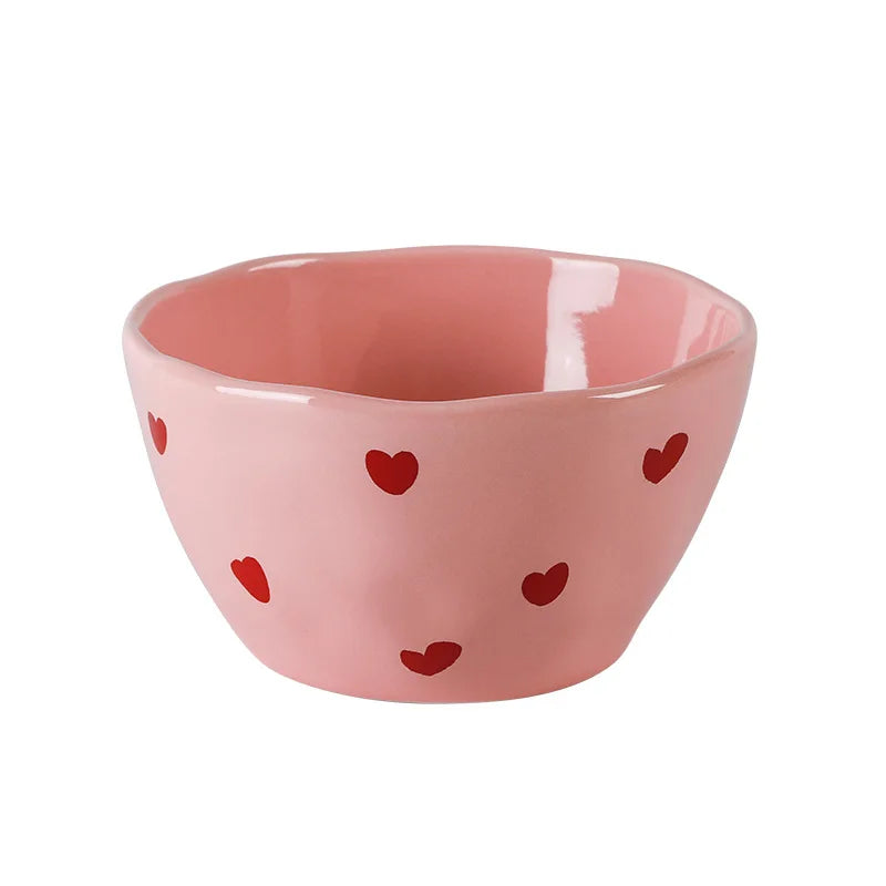 Love-Vaisselle cœur rose en céramique – assortiment de table