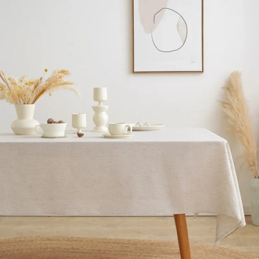 Houda-Nappe effet lin naturel – Élégance minimaliste