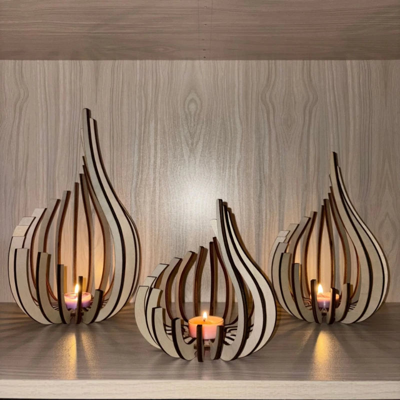 Bull-Photophore design en bois – bougeoir décoratif ambiance chaleureuse