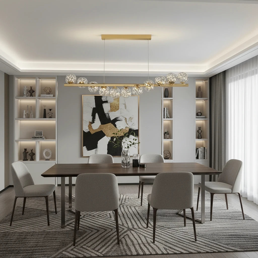 Vella-Lustre design suspendu à globes LED – suspension moderne salle à manger
