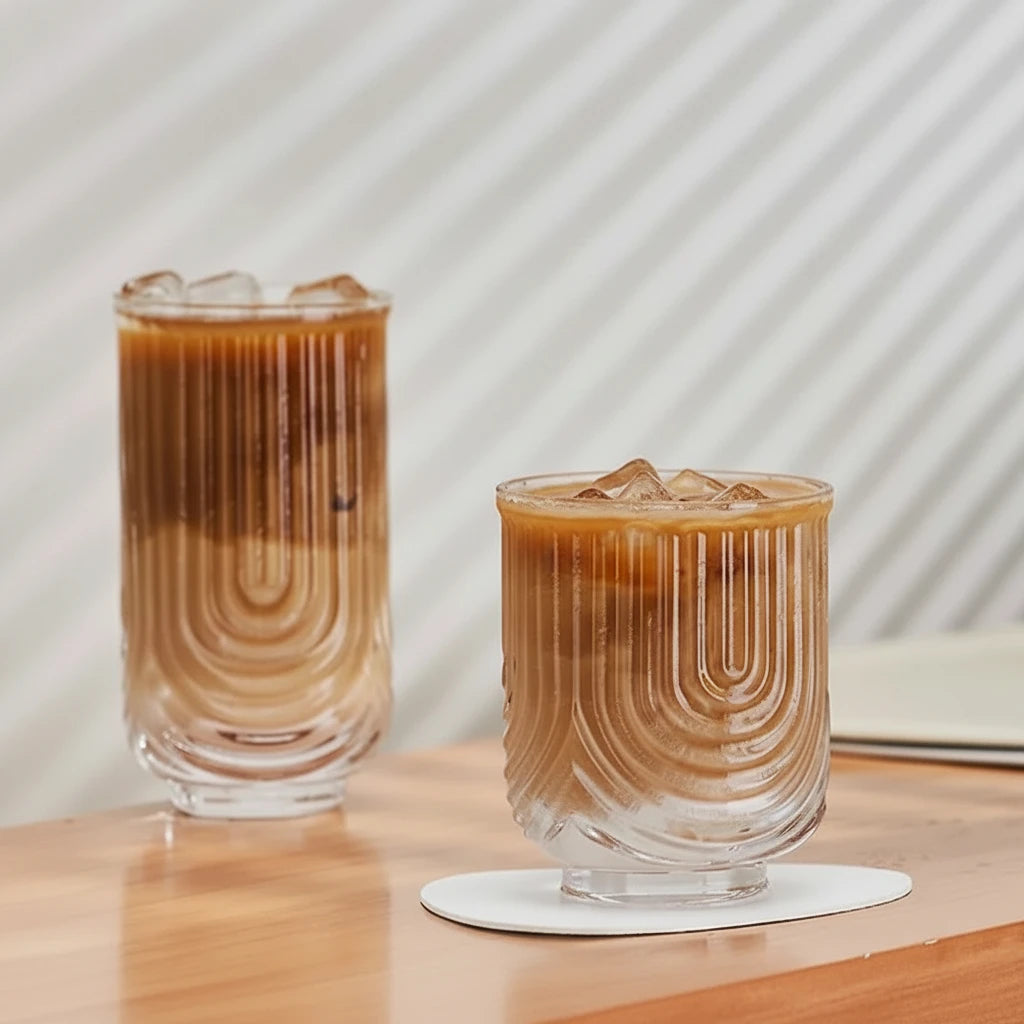 Rainbow-Verre strié transparent – 2 tailles disponibles