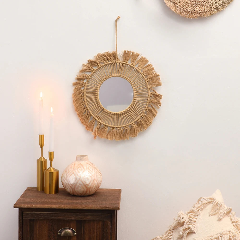 Éva-Miroirs muraux ronds bohèmes