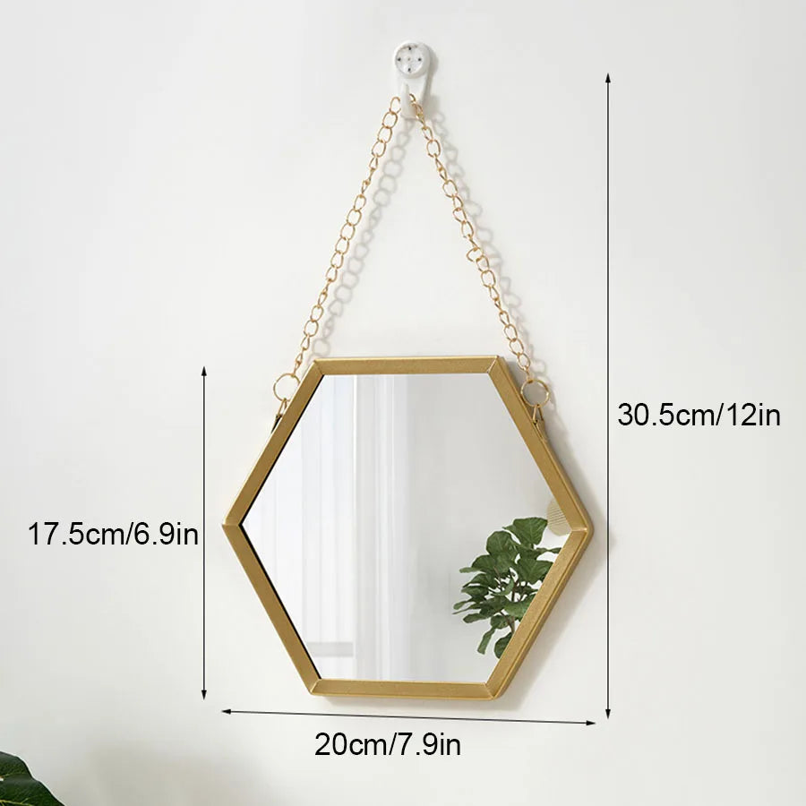 Octavia-Miroirs Hexagonaux Dorés Design