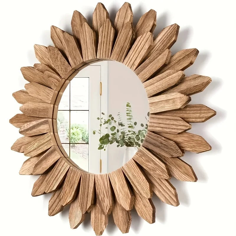 Kaira-Miroir Soleil Bohème en Bois