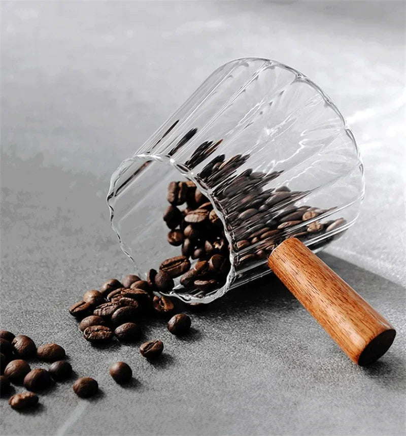 Nespresso-Tasse doseuse expresso en verre avec anse en bois – 180 ml
