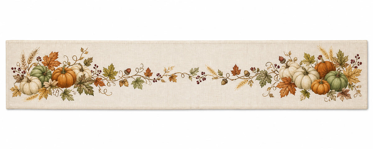 Chemin de table automnal imprimé – Décoration élégante pour table
