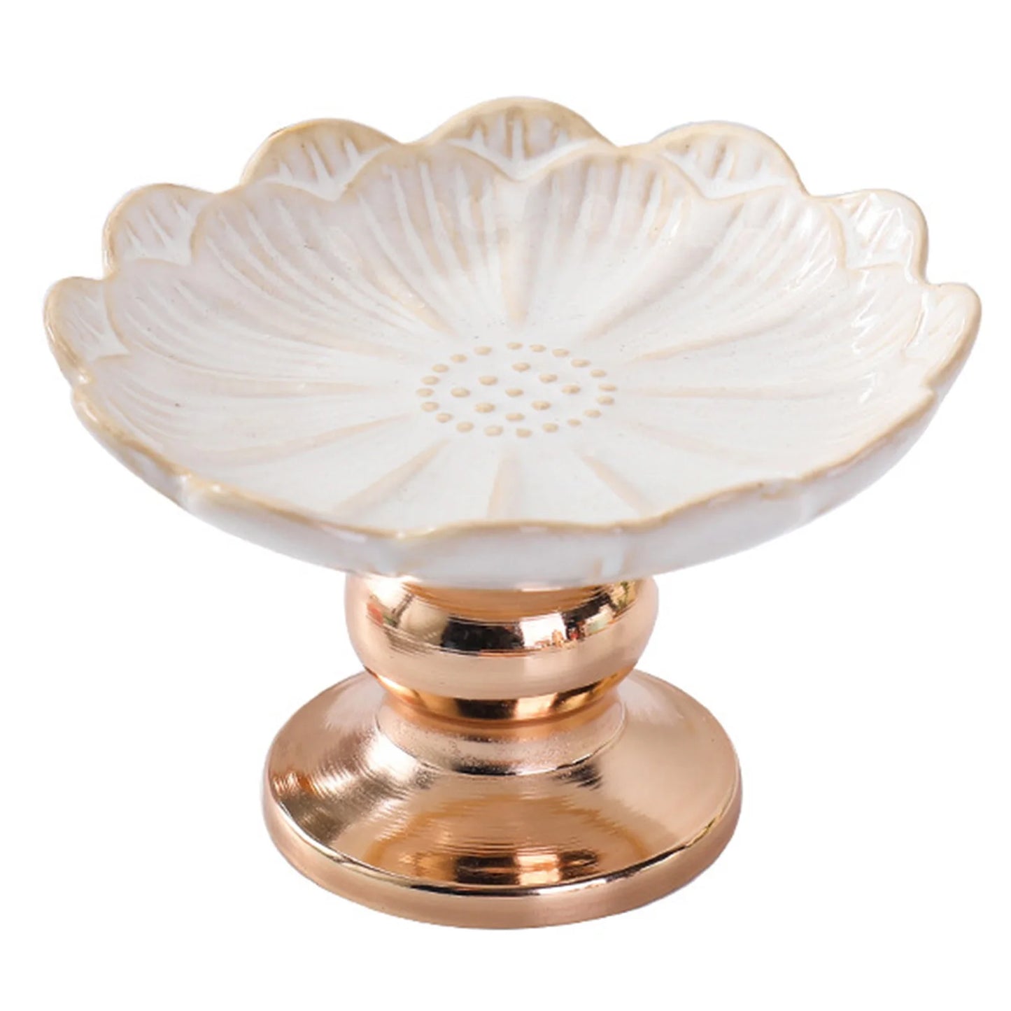 Fleur-Présentoir à dessert sur pied – coupelle élégante design floral
