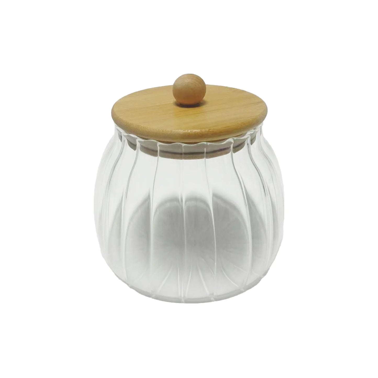 Bocaux en verre hermétiques avec couvercle bois – Rangement élégant