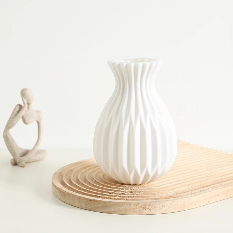 Maro-Vase décoratif nordique texturé – Design élégant et moderne