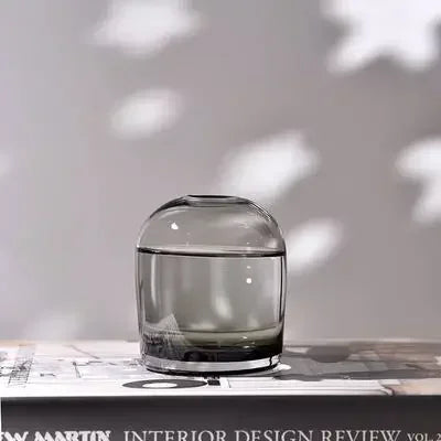 Vase en verre fumé ou transparent – Style européen