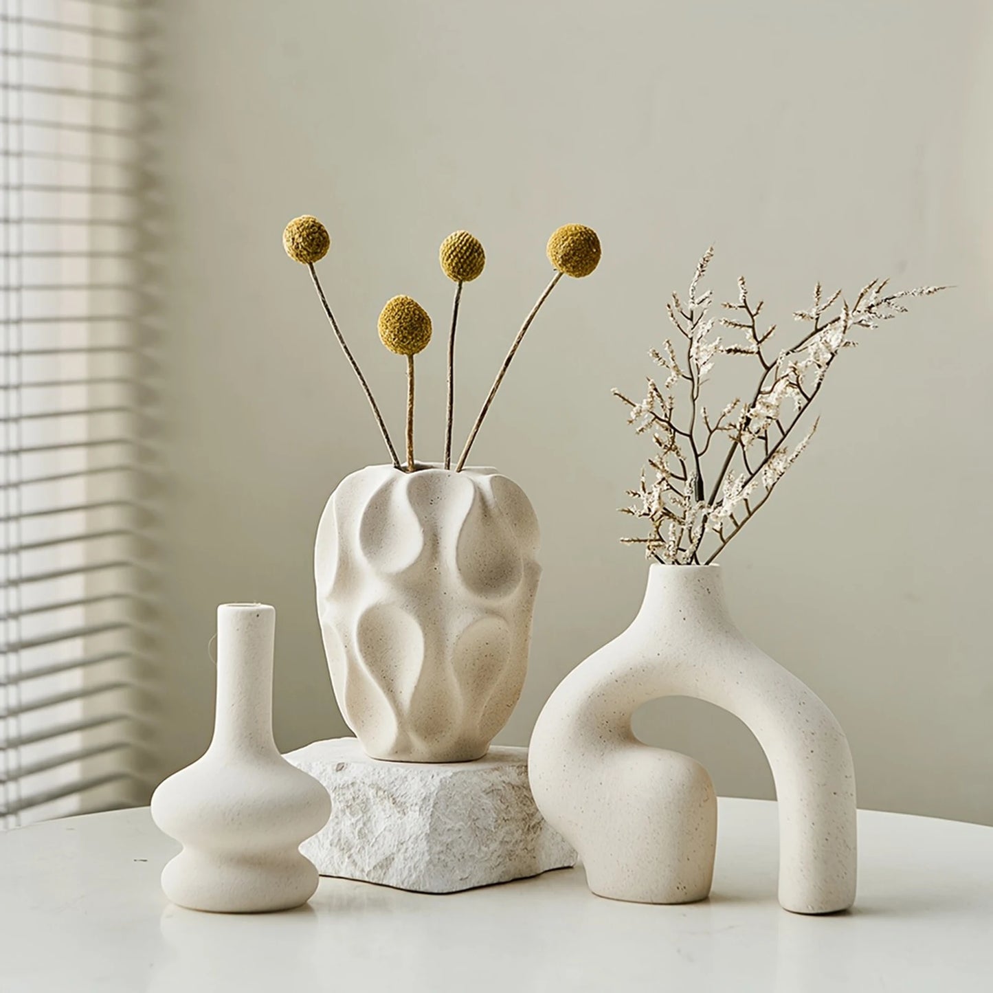 Rico-Trio de vases décoratifs minimalistes