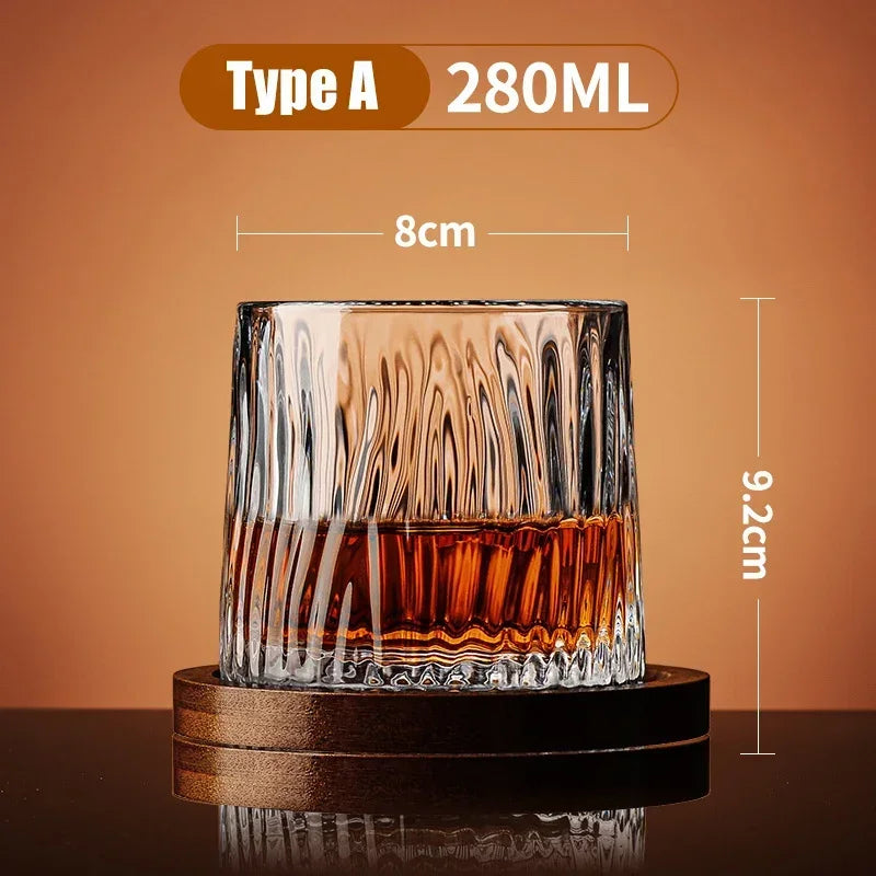 Dallas-Verre à whisky texturé rotatif – 280 ml