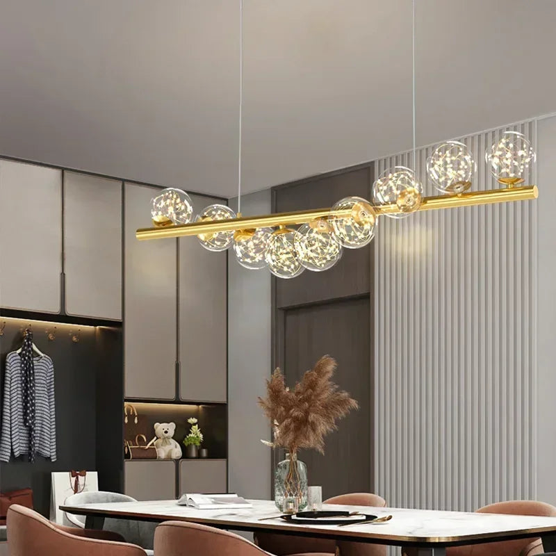 Vella-Lustre design suspendu à globes LED – suspension moderne salle à manger