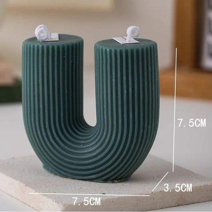 Rainbow-Bougie design sculpturale – décoration élégante et chaleureuse