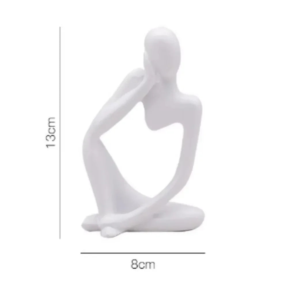servil-Sculpture décorative minimaliste en résine – Objet design moderne