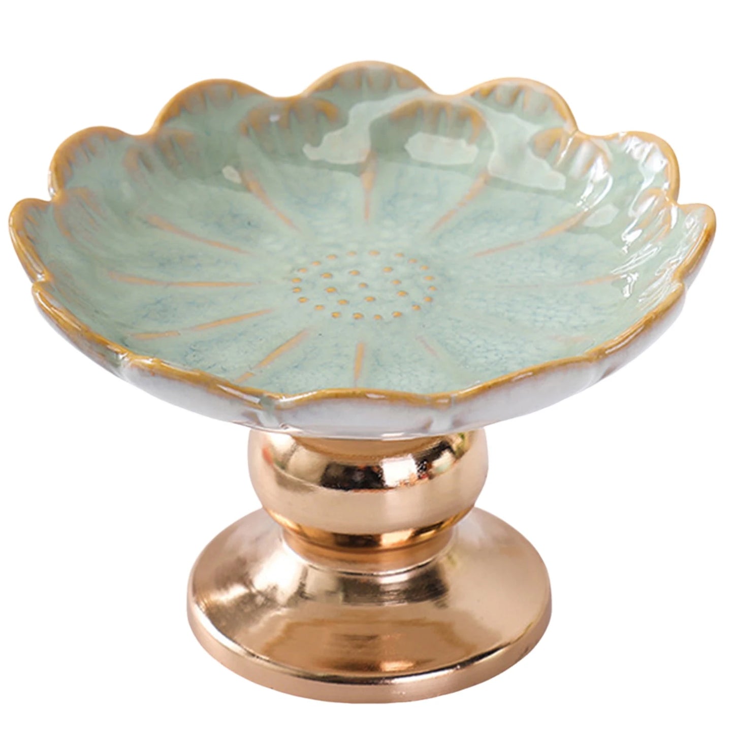 Fleur-Présentoir à dessert sur pied – coupelle élégante design floral