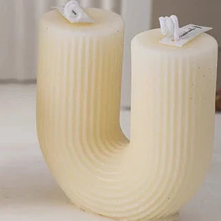 Rainbow-Bougie design sculpturale – décoration élégante et chaleureuse