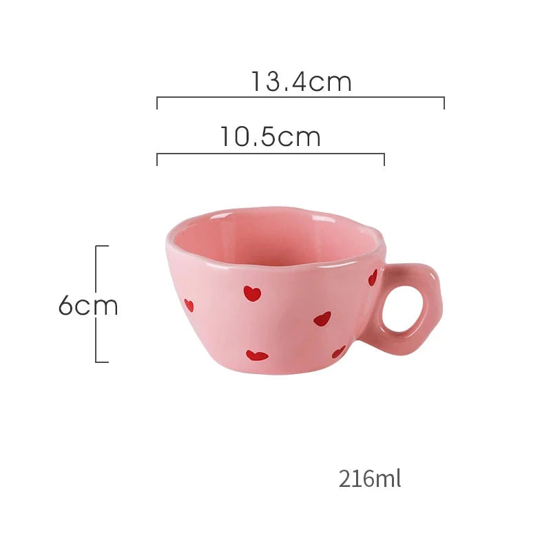 Love-Vaisselle cœur rose en céramique – assortiment de table