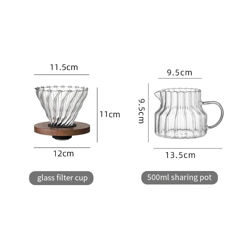 Slow-Cafetière Coffee en Verre avec Filtre