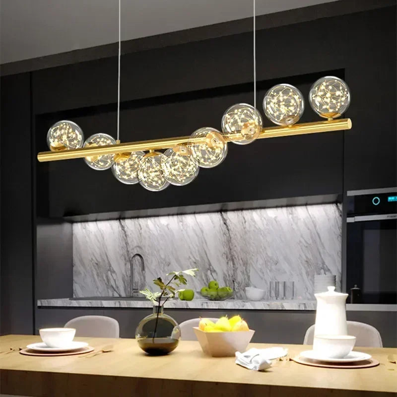 Vella-Lustre design suspendu à globes LED – suspension moderne salle à manger
